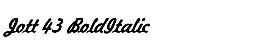 Jott 43 BoldItalic