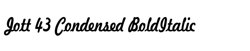 Jott 43 Condensed BoldItalic