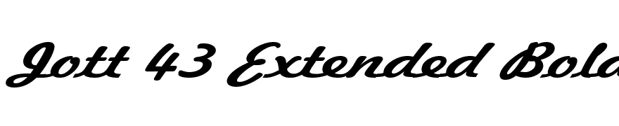 Jott 43 Extended BoldItalic