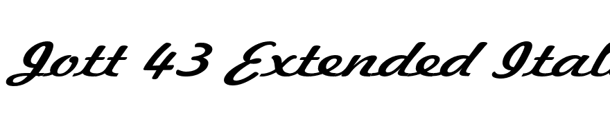 Jott 43 Extended Italic
