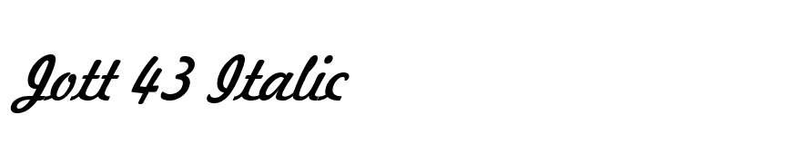 Jott 43 Italic