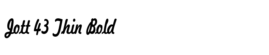 Jott 43 Thin Bold