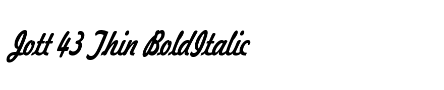 Jott 43 Thin BoldItalic