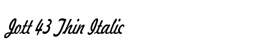 Jott 43 Thin Italic