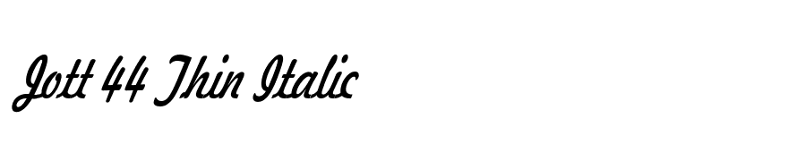 Jott 44 Thin Italic