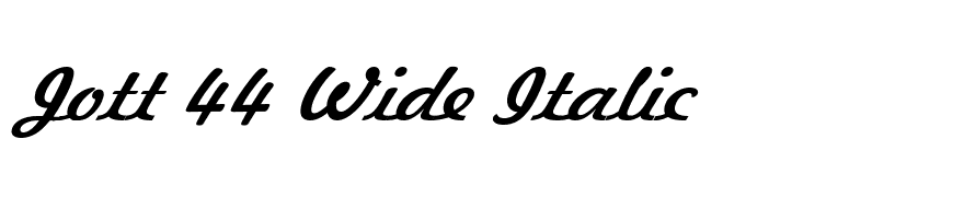 Jott 44 Wide Italic