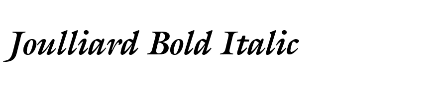 Joulliard Bold Italic