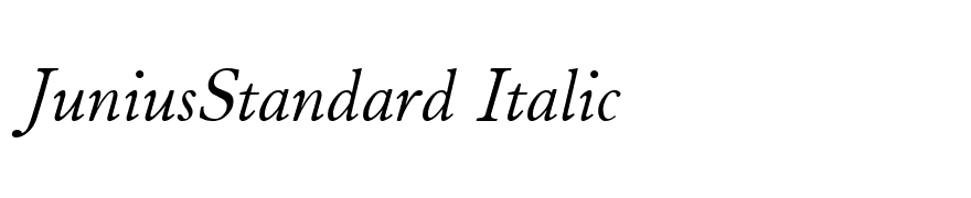 JuniusStandard Italic