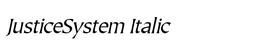 JusticeSystem Italic