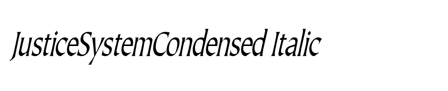 JusticeSystemCondensed Italic