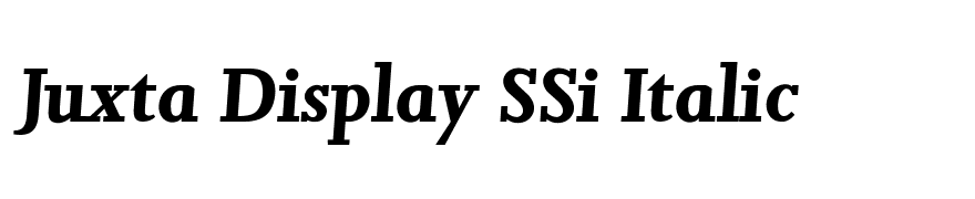 Juxta Display SSi Italic