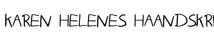 Karen Helenes haandskrift