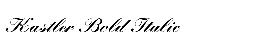 Kastler Bold Italic