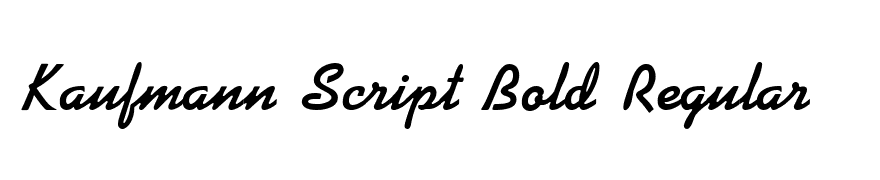 Kaufmann Script Bold Regular