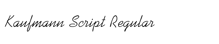 Kaufmann Script Regular