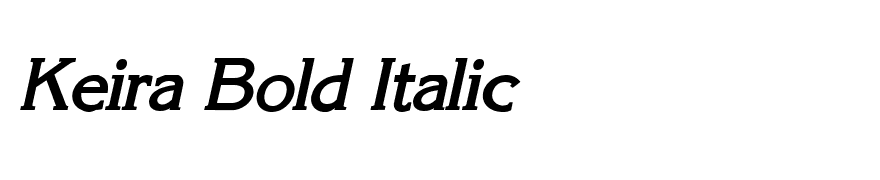 Keira Bold Italic