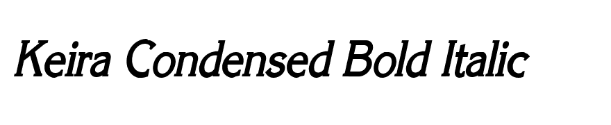 Keira Condensed Bold Italic