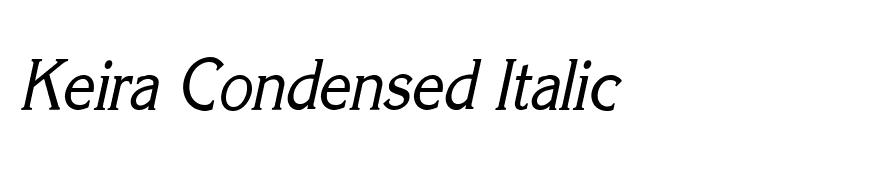 Keira Condensed Italic
