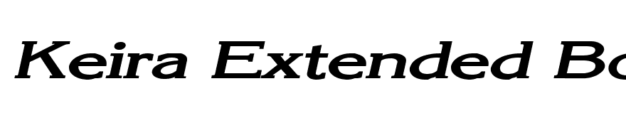 Keira Extended Bold Italic