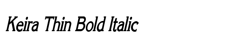 Keira Thin Bold Italic