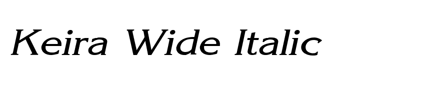Keira Wide Italic
