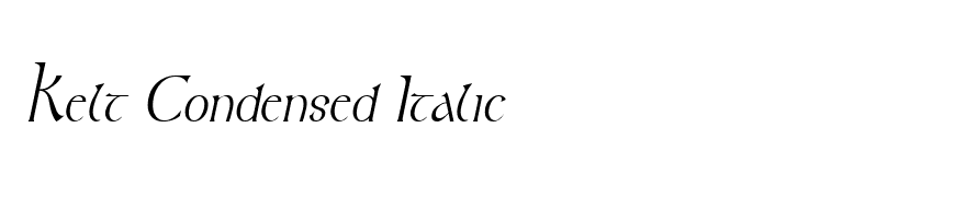 Kelt Condensed Italic