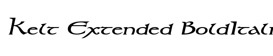 Kelt Extended BoldItalic