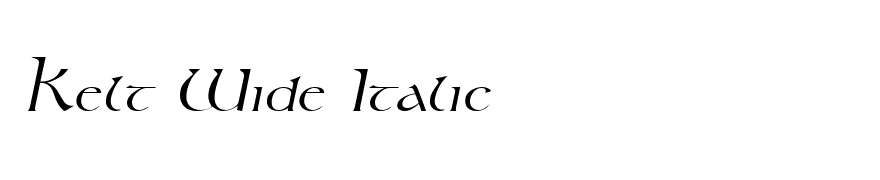 Kelt Wide Italic