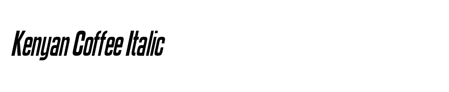 Kenyan Coffee Italic