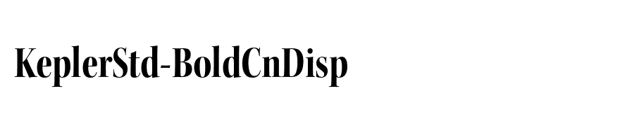KeplerStd-BoldCnDisp