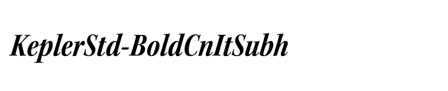 KeplerStd-BoldCnItSubh