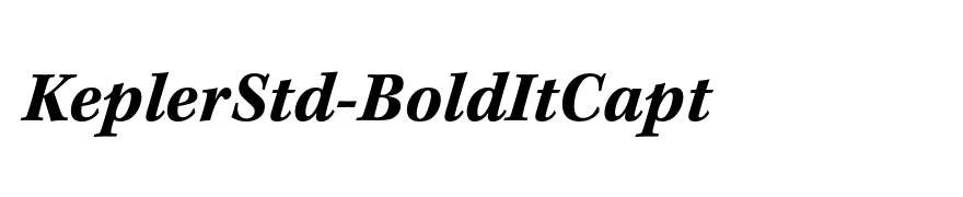 KeplerStd-BoldItCapt