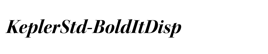 KeplerStd-BoldItDisp