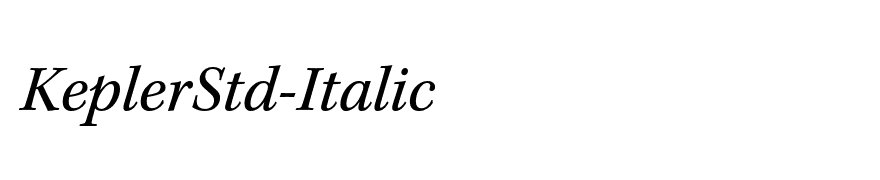 KeplerStd-Italic