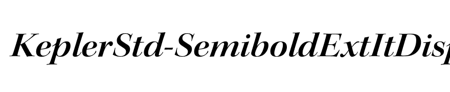 KeplerStd-SemiboldExtItDisp