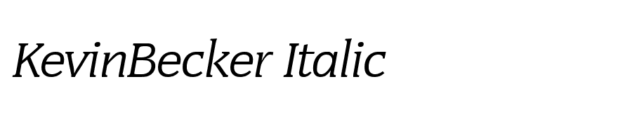 KevinBecker Italic