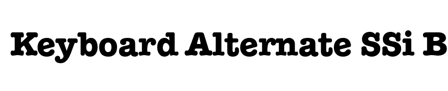 Keyboard Alternate SSi Bold Alternate
