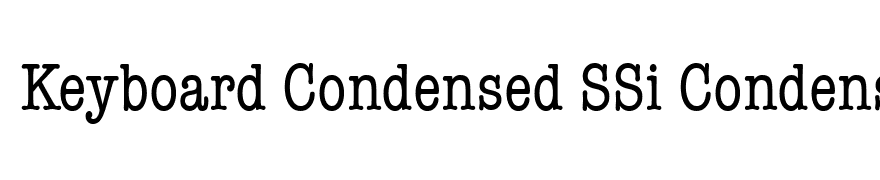 Keyboard Condensed SSi Condensed