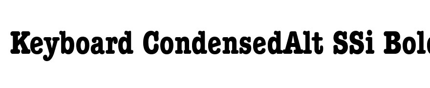 Keyboard CondensedAlt SSi Bold Condensed Alternate