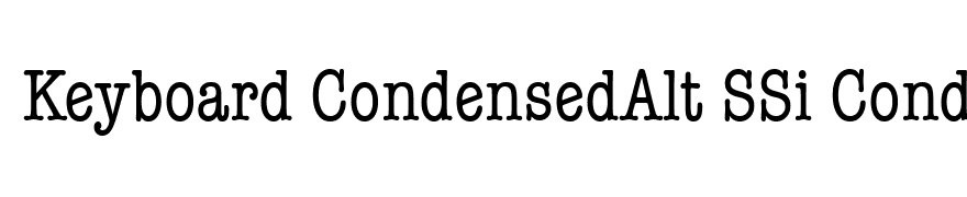 Keyboard CondensedAlt SSi Condensed Alternate