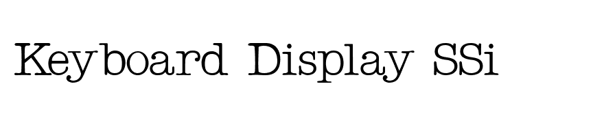 Keyboard Display SSi