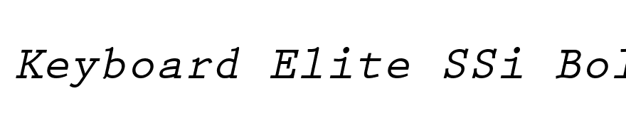 Keyboard Elite SSi Bold Italic