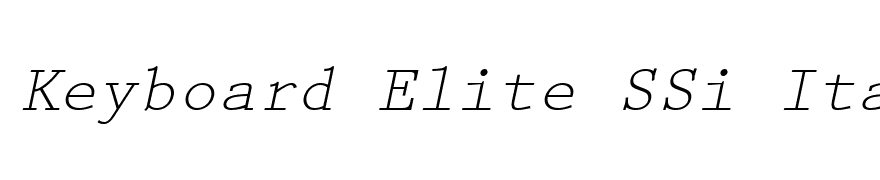 Keyboard Elite SSi Italic