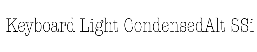 Keyboard Light CondensedAlt SSi Light Condensed Alternate