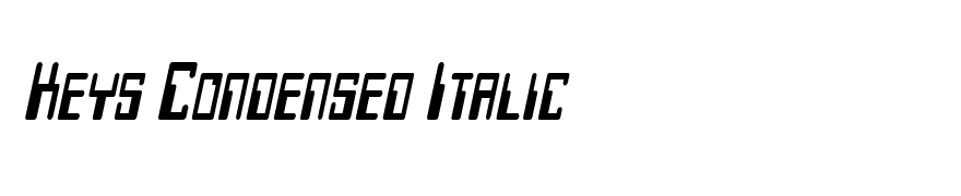 Keys Condensed Italic