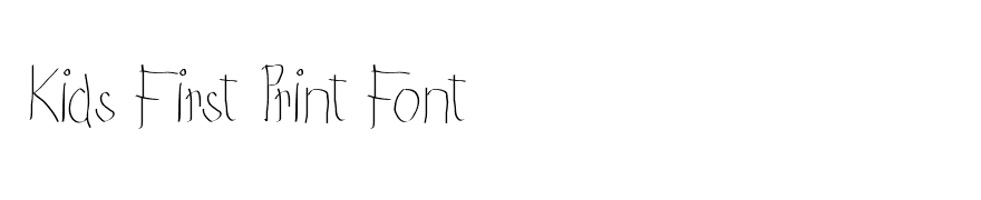 Kids First Print Font