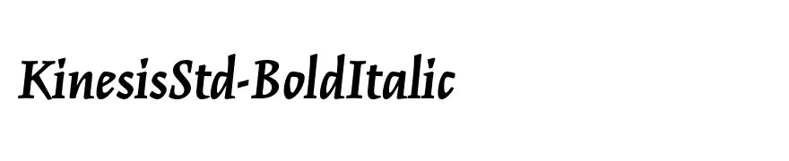 KinesisStd-BoldItalic