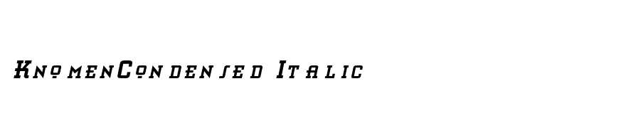 KnomenCondensed Italic