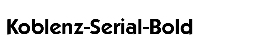 Koblenz-Serial-Bold