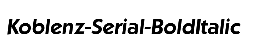 Koblenz-Serial-BoldItalic